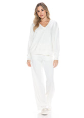 Lace Inset Scuba Straight Leg Pant